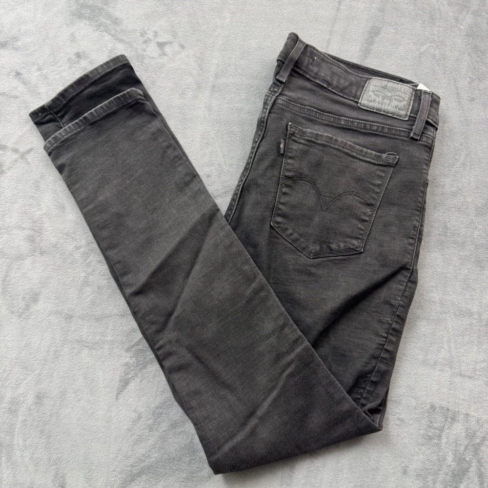 Levis 311 Shaping Skinny Jeans Womens 31 Charcoal Black Mid Rise Denim Pants